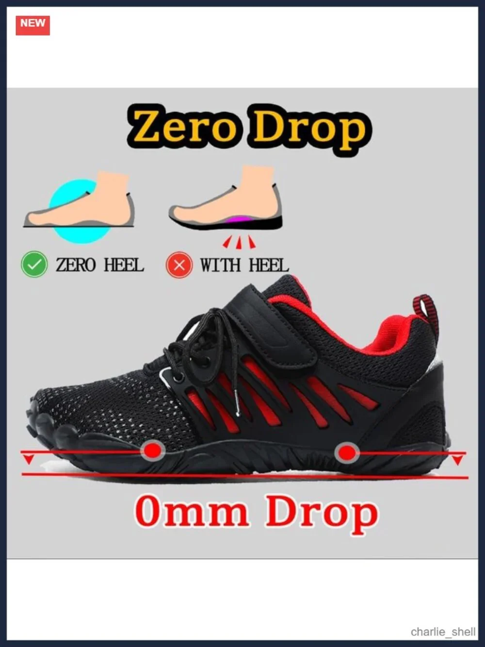 Barefoot Shoes Wide Toe Box Zero Drop Water Shoes Minimalist Cross-Trainer